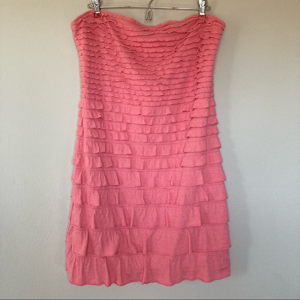 Elegant Pink Ruffle Dress